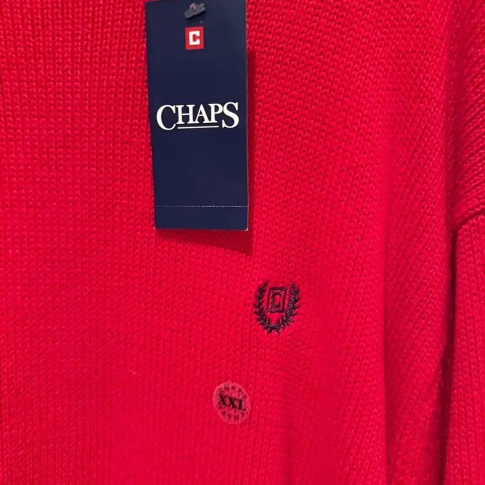 Chaps Men's Red Sweater XXL